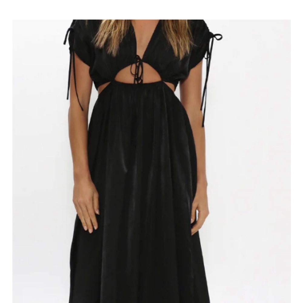 Madison Black Maxi Dress with Cutout Details